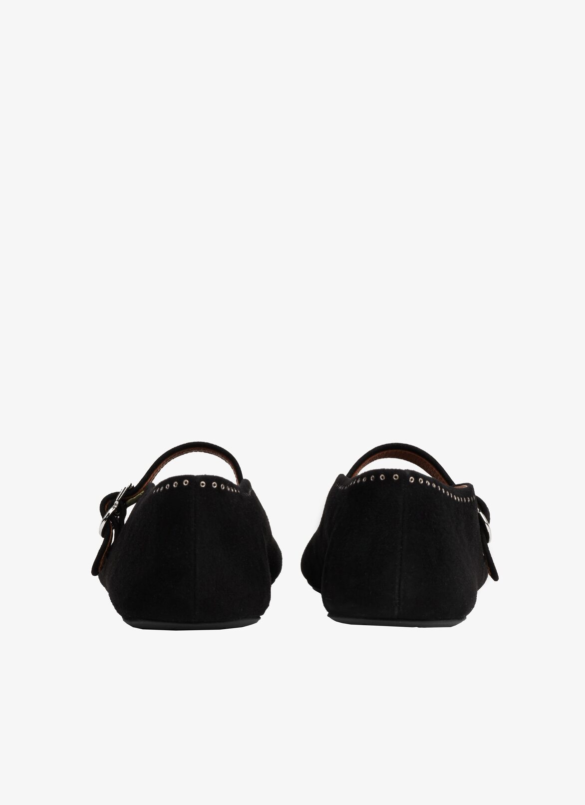 Ballerinas in suede goatskin ALAÏA BLACK BALLERINAS IN SUEDE GOATSKIN